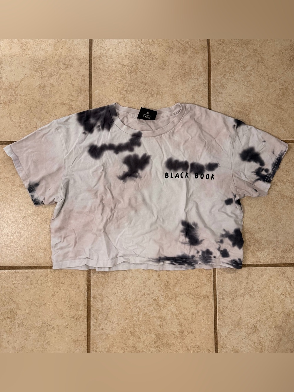 EUC Chris Lake Black Book Records Official Tie Dye Crop T-Shirt